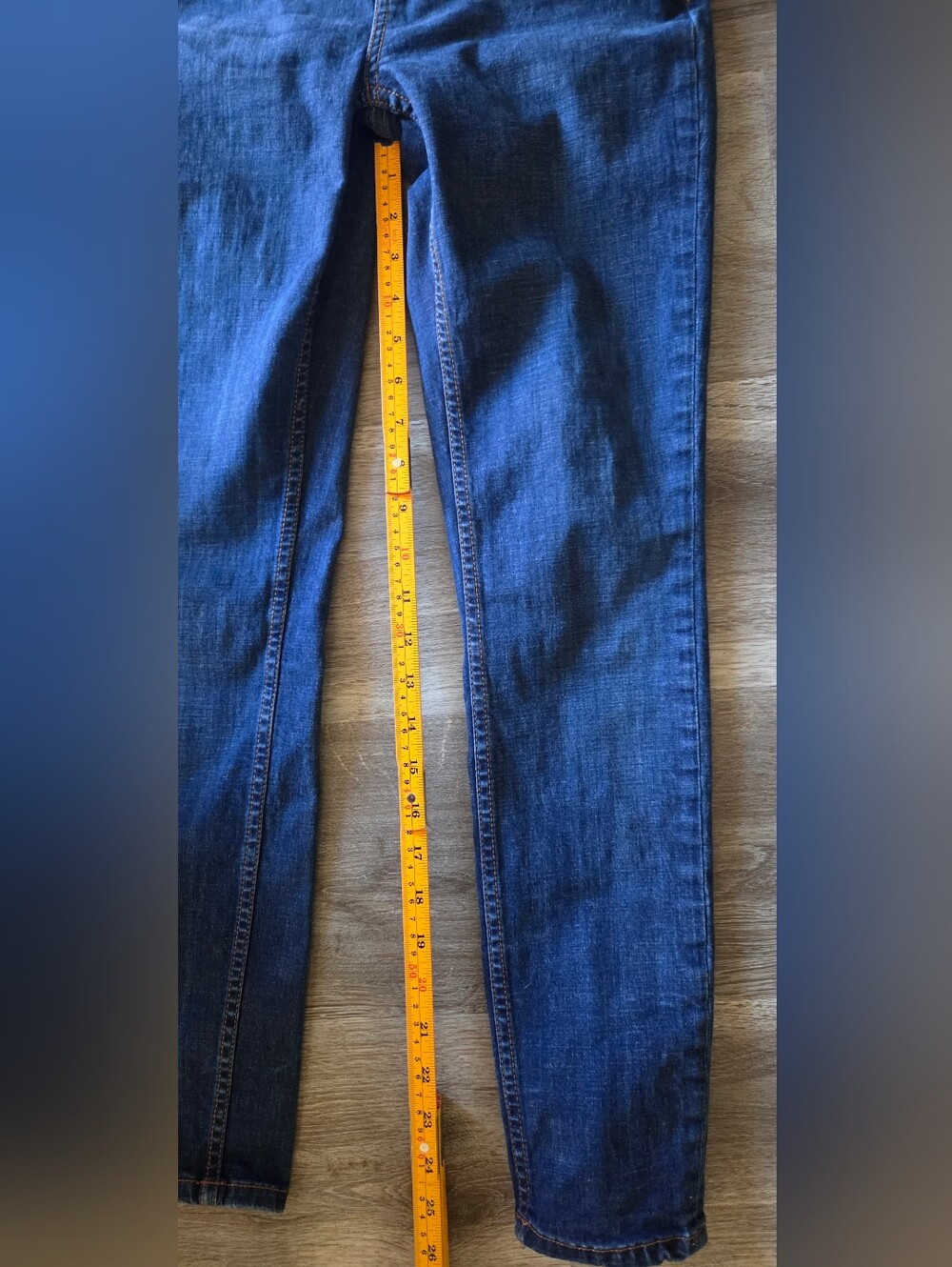 Zara Maternity Side Panel Skinny Jeans Dark Wash Stretch Denim Size 25 - Picture 5 of 13